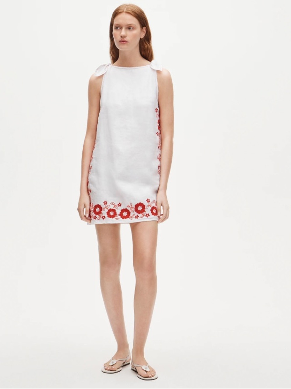 J crew Sadie mini dress in embroidered linen